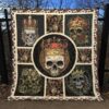 Skull Quilt Blanket Ver 63  Quilt